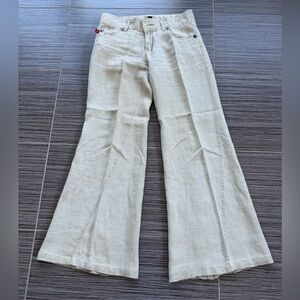 Vintage Fillmore California Wide-Leg 100% linen Pants made in USA